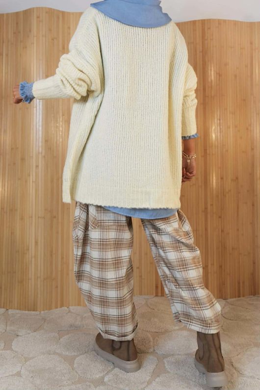 Elsie Oversized Slouch Knit Ecru/40=